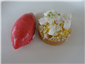 pre dessert tartlet with raspberry sorbet